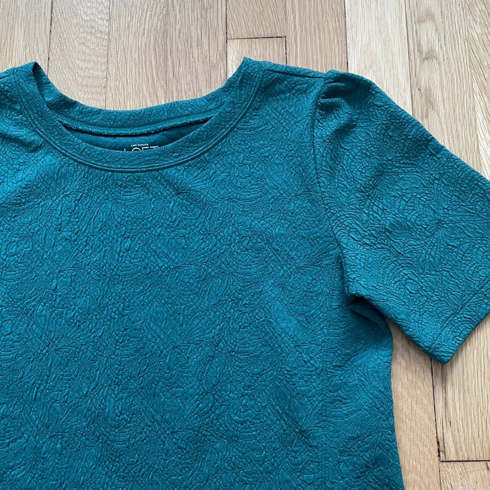 Loft Textured Top, Teal